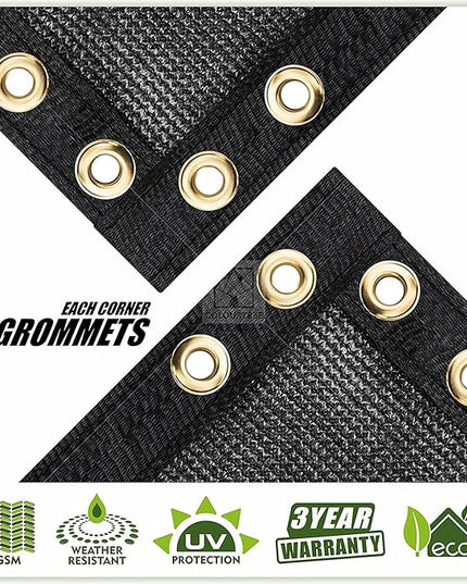 ColourTree Customized Size 6' Black and White Fence Screen Privacy Screen Heavy Duty Cable Zip Ties Included