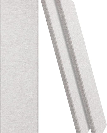 BUBOS 2 PCS Acoustic Panels,47.2''x11.8'' Fabric Soundproof Wall Panels,Self-adhesive Sound Absorbing Panels for Studios, Office, Home Theater, Fabric-Clad-N Linen
