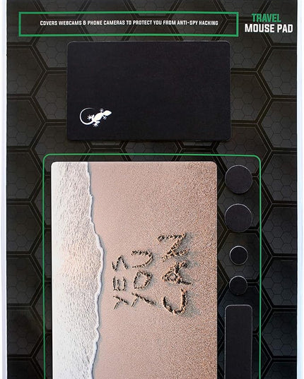 Mouse Pad Adhesive Bottom - Sticks to Any Surface - Portable - Webcam Covers and Screen Cleaner Included (YES You CAN)