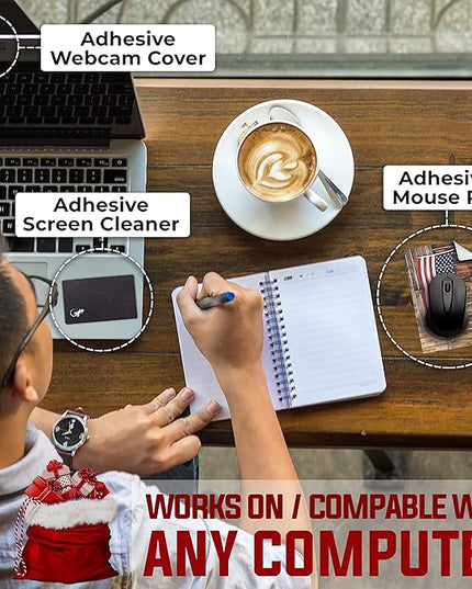 Adhesive Mouse Pad - Peel and Sticks to Any Surface - Easy Stick On Mouse Pad, Sticky for Any Surface - Excellent Tracking - USA Heartland