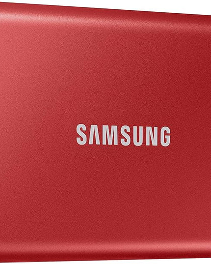 SAMSUNG T7 Portable SSD, 1TB External Solid State Drive, Speeds Up to 1,050MB/s, USB 3.2 Gen 2, Reliable Storage for Gaming, Students, Professionals, MU-PC1T0R/AM, Red