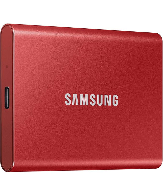 SAMSUNG T7 Portable SSD, 1TB External Solid State Drive, Speeds Up to 1,050MB/s, USB 3.2 Gen 2, Reliable Storage for Gaming, Students, Professionals, MU-PC1T0R/AM, Red