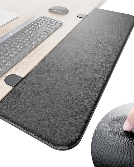 NODOCA Arm Rest for Desk, Ergonomics Wrist Rest, Desk Extender, Soft Sponge Built-in, Comfortable Arm Support for Desk, Wrapped in Eco-Friendly Leather, Foldable Elbow Rest for Desk(1, Black, 30'')