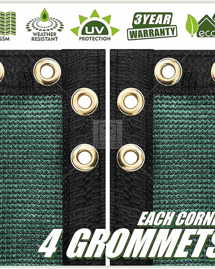 ColourTree Customized Size 6' Black and White Fence Screen Privacy Screen Heavy Duty Cable Zip Ties Included