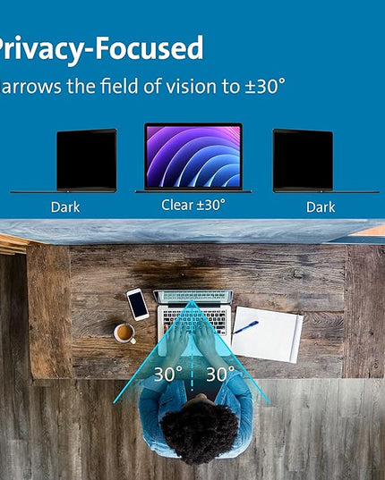 Kensington MagPro™ Magnetic Laptop Privacy Screen 15.6 inch, Removable 16:9 Laptop Privacy Filter Shield, Anti-Glare, Blue Ray Reduction, Compatible with HP/Dell/Acer/Asus/Lenovo (K58353WW)