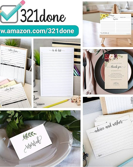321Done To Do List Notepad - Pack of 2-50 Sheets (5.5" x 8.5") To-Do's Notepad Tear Off, Planning Memo Pad, Planner Checklist Organizing - Wide-Ruled