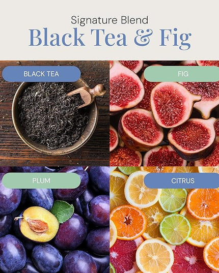 Black Tea & Fig Aroma Oil, Essential Oils Blend for Diffusers & Scent Machines, Herbal Fruity Blend and Amber, Aromatherapy, Cold Air Diffuser Compatible, 300 mL