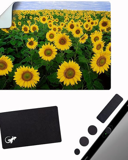 Adhesive Mouse Pad - Peel and Sticks to Any Surface - Travel Mouse Pad, Sticky for Any Surface - Excellent Tracking - Sunflowers