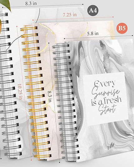 Journals For Women - 10.25" X 7.25" 300 Pages, Hardcover Spiral Notebook College Ruled, Large Spiral Journal, Back to School Gifts for Students