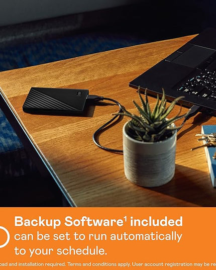 WD 4TB My Passport, Portable External Hard Drive, Black, backup software with defense against ransomware, and password protection, USB 3.1/USB 3.0 compatible - WDBPKJ0040BBK-WESN