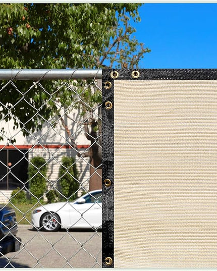 ColourTree Customized Size 6' Black and White Fence Screen Privacy Screen Heavy Duty Cable Zip Ties Included
