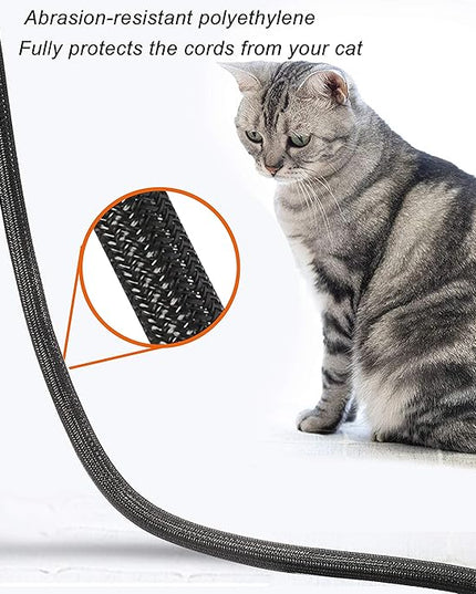 CrocSee 25ft - 1.25 inch Braided Cable Management Sleeve Cord Protector - Self-Wrapping Split Wire Loom for TV/Computer/Home Theater/Engine Bay - Black
