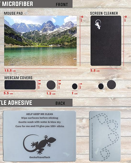 Adhesive Mouse Pad - Peel and Sticks to Any Surface - Travel Mouse Pad, Sticky for Any Surface - Excellent Tracking - Mountain Lake