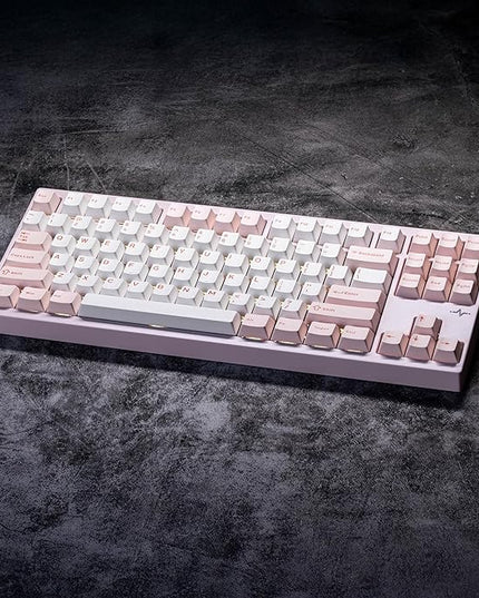 KEEBMONKEY WOBKEY Crush 80 Reboot CNC Aluminum 5-Second Quick-Release Triple-Mode Connectivity Mechanical Keyboard with Superior Acoustics (Pro Pink)