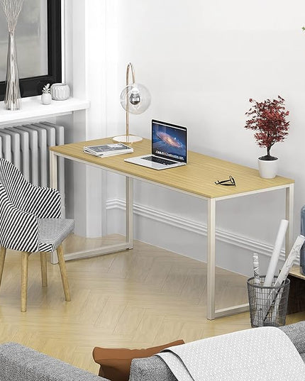 SHW Mission 55-Inch Home Office Computer Desk, Oak