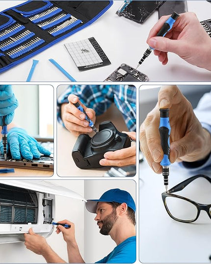 Precision Screwdriver Set, 168 Pcs Small Screwdriver Set with Ergonomic & Retractable Handle, Flexible Shaft, Strong Magnetic Design for iPhone, MacBook, Laptop, PC, Game Console