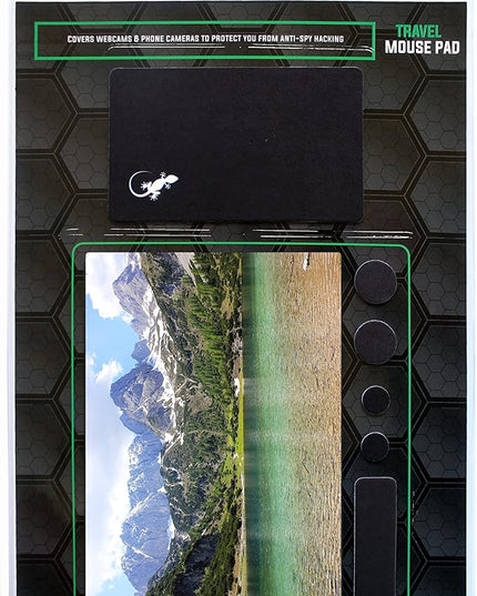 Adhesive Mouse Pad - Peel and Sticks to Any Surface - Travel Mouse Pad, Sticky for Any Surface - Excellent Tracking - Mountain Lake