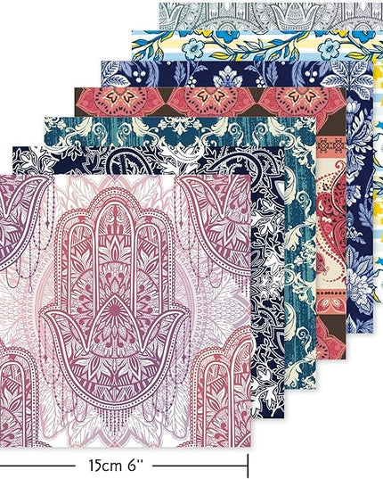 Origami 6x6 Paper Kit 150 Sheets 150 Vivid Colors Double Sided Same Printed Traditional Patterns Square for Arts Crafts Projects Japan Traditional Chiyo.Texture