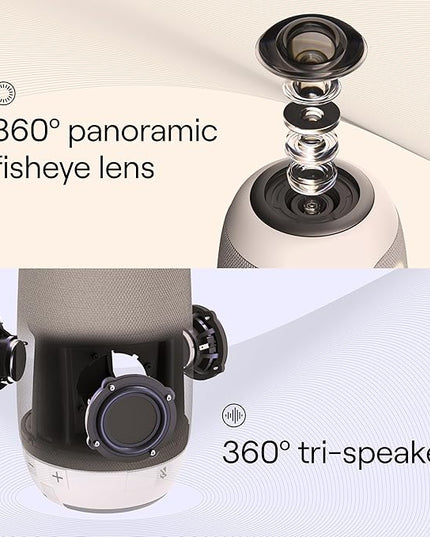 Owl Labs Meeting Owl 3 - 360° 1080p HD Conference Room Camera, AI-Driven Speaker-Tracking, 18-Foot Mic Pickup - Certified for Microsoft Teams - Works with Zoom, Google Meet - Plug & Play Setup