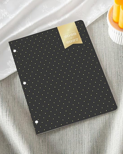 Blue Sky Day Designer 24 Month 2026 Monthly Planner Calendar, January 2026 - December 2027, 8.5" x 11", Flexible Cover, Stapled Binding, Swiss Dot Black