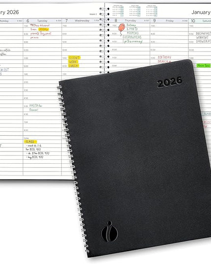 2026 Planner Weekly and Monthly – Hourly Appointment Book 2026 – Softcover, Twin-Wire Binding – Teacher Planner, Simple Design for Productivity – January 2026 to December 2026, 8.5 x 11