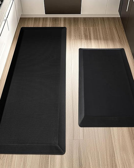 2 PCS Anti Fatigue Kitchen Mats for Floor, 9/10 Extra Thick Cushioned Standing Desk Mat, Comfort Memory Foam Ergonomic Kitchen Rugs and Mats Non-Slip Waterproof for Office, Kitchen, 20"x32"+20"x48"