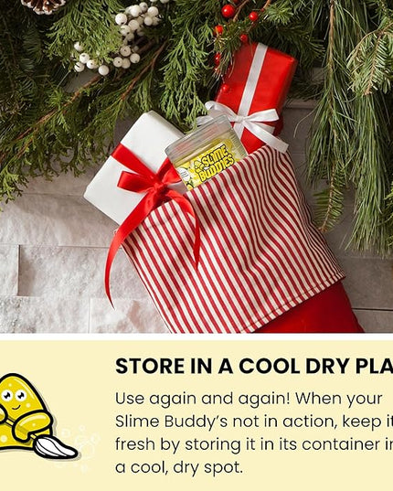 Slime Buddies Car Cleaning Gel Putty - Lemon Scented Interior Detailing Tool for Cup Holders, Air Vents & Keyboard - Reusable Auto Detailing Accessories - Dust Remover Goop - Gifts for Men Women
