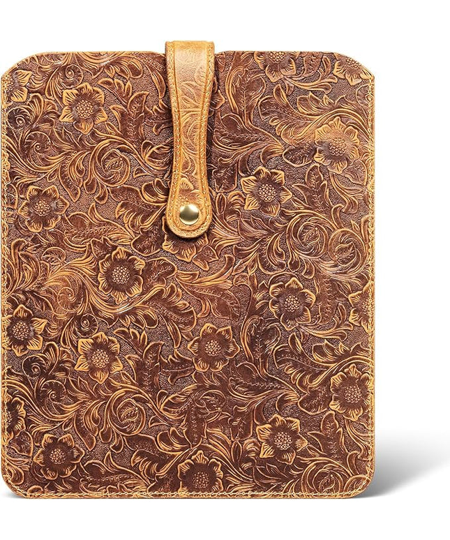Real Leather Laptop Sleeve for MacBook Pro & Air Fits 13, 14, 15 & 16 Inch,Large Lychee Grain Leather, Soft Soft Lining (14 Inch - MacBook-Pro M1/M2/M3/M4),Brown