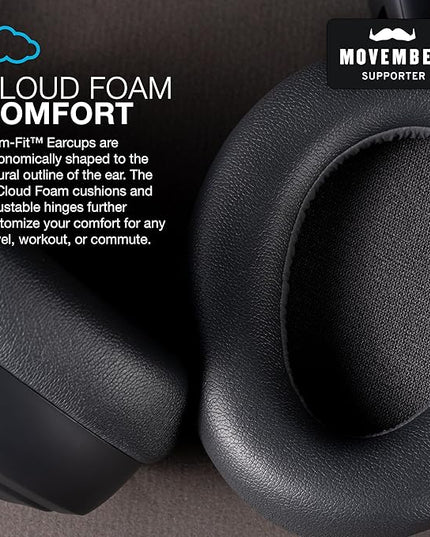 JLab JBuds Lux ANC Wireless Headphones, Graphite, Hybrid Active Noise Cancelling, Customizable Sound, Spatial Audio Compatible, Premium Over-Ear Bluetooth Headset