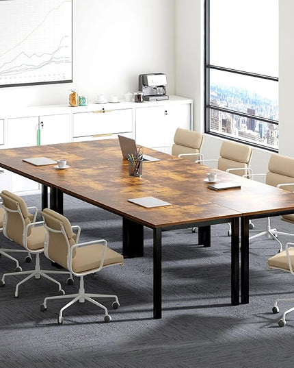 Need 70.8 Inch Executive Office Desk, Large Stylish Computer Desk, Simple Study Writing Desk, Workstation Business Furniture for Home Office, Rustic Brown