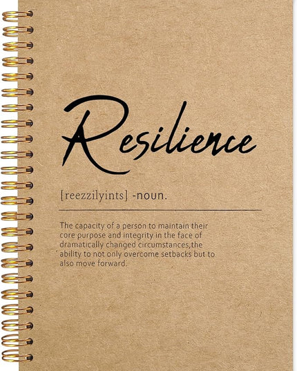 Inspirational Spiral Notebook,Inspirational Journal,Inspirational Journal for Women Men Writing,Resilience Spiral Notebook 8.3×5.5 Inch Kraft Paper