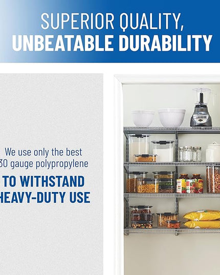 Wire Shelf Liner - 12" x 48" Flat Packed - Set of 4 - Clear - Wire Shelf Liners for Closets, Pantry and More - Plastic Closet Liner for Shelves - Easy to Trim - Wire Rack Cover - Closet Shelf Liner