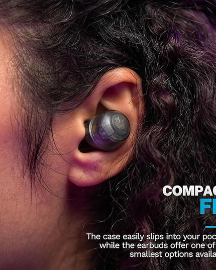 JLab Go Air Pop+ True Wireless Earbuds, in Ear Headphones, Bluetooth Earphones, 35H Playtime Ear Buds, Bluetooth Earbuds with Microphone, USB-C Charging Case, Dual Connect, EQ3 Sound, Clear