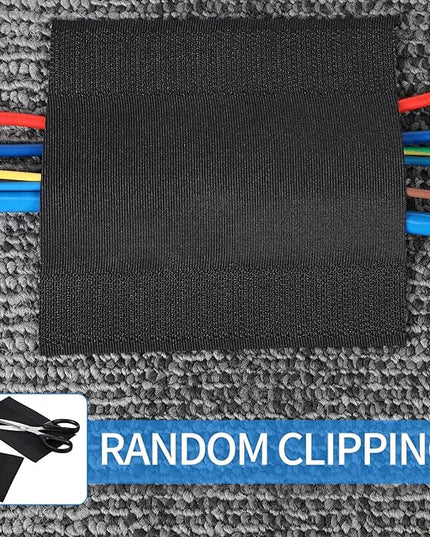 WILLBOND Carpet Cord Cover Cable Grip Floor Cover Cable Protector Management Only for Commercial Office Carpet(Black,39.37 ft)