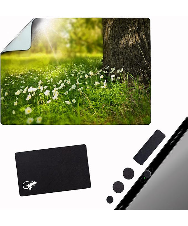 Adhesive Mouse Pad - Peel and Sticks to Any Surface - Travel Mouse Pad, Sticky for Any Surface - Excellent Tracking - Sunny Meadow