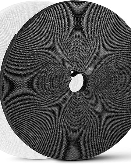 54 Yards x 1/2 Inch Reusable Cable Ties - BSELEYY Adjustable Cord Straps Cable Management Tape Cord Organization Straps Hook Loop Tape Cord Wrap for Home,Office, Wire Bundling (27Yd x 2 Rolls)