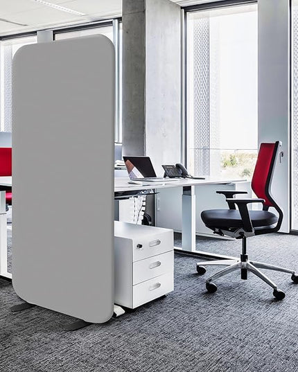 DECOLAB Standing Room Dividers, Privacy Divider Panel Wall, Portable Divider Separator Screen for Classroom, Office, Studio, Home, Scratch Resistance, 29x65 inch, Steel
