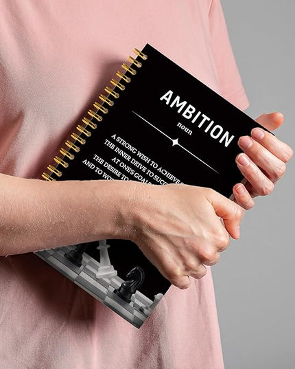 Ambition Motivational Notebook Journal, Inspirational Journal Notebook for Work, Office Gifts for Coworker Colleague, Gifts for Employees, Hardcover Spiral Notebooks 5.5x8.3