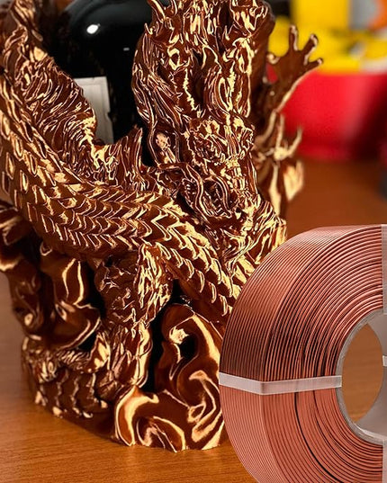 Polymaker Panchroma Refill Spool Silk Bronze PLA 3D Printing Filament Refill, Compatible with All Reusable Spools and All Major FDM 3D Printers, Tangle-Free, Vibrant Colors, 1.75mm 1kg