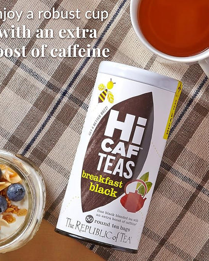 The Republic of Tea — HiCAF Breakfast Black Tea, 50 Tea Bags, High in Caffeine