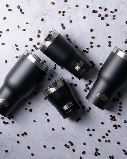 Beast 10 oz Tumbler Stainless Steel Vacuum Insulated Coffee Ice Cup Double Wall Travel Flask (Matte Black)