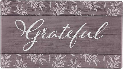 J&V TEXTILES Kitchen Runner Rugs Anti-Fatigue mats,Non Slip Waterproof Ergonomic Comfort Mat for Kitchen, Floor Home, Office, Sink, Laundry (Grateful, 18" x 30")