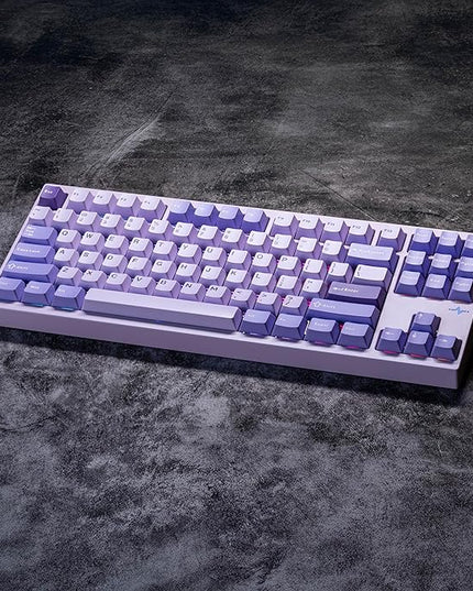 KEEBMONKEY WOBKEY Crush 80 Reboot CNC Aluminum 5-Second Quick-Release Triple-Mode Connectivity Mechanical Keyboard with Superior Acoustics (Pro Purple)