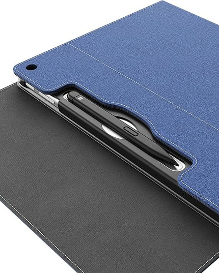 Tablet Case for 2025 New Microsoft Surface Pro 1st Edition 12-inch, PU Leather & Hard Shell Laptop Protective Cover with Multi-Angle Built-in Kickstand & Pen Holder (Blue)