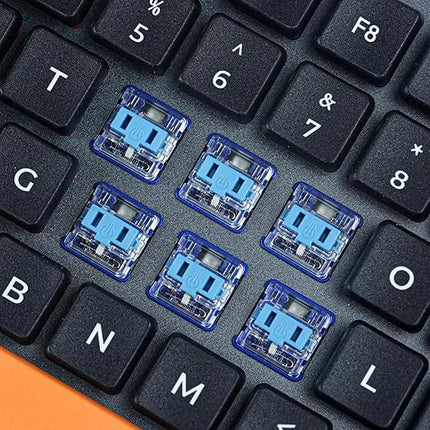 Kailh PG1350 Choc V1 Mechanical Keyboard Switch kailh Low Profile switches for Mechanical Gaming Keyboard, 5-Pin Switches (Blue-35PCS)