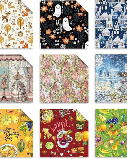 Origami 6x6 Paper Kit 150 Sheets 150 Vivid Colors Double Sided Same Printed Traditional Patterns Square for Arts Crafts Projects Japan Traditional Chiyo.Snack