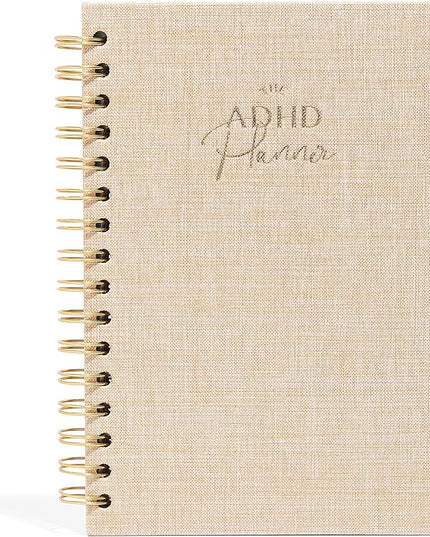 The ADHD Planner - Undated Daily Weekly Schedule Organizer Journal for Disorganized People - Habit Tracker Record Emotions & Mood - Academic Goals - Structure & Focus for Adults Brains (Spiral)