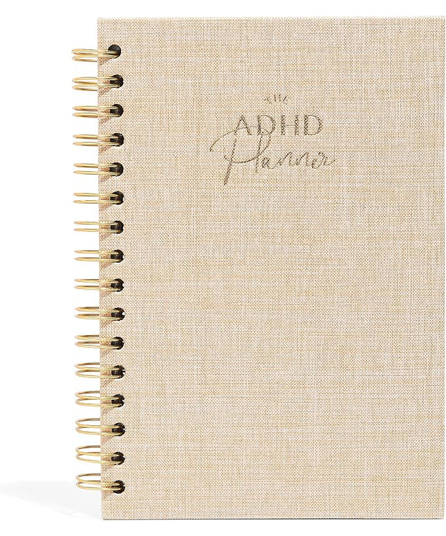 The ADHD Planner - Undated Daily Weekly Schedule Organizer Journal for Disorganized People - Habit Tracker Record Emotions & Mood - Academic Goals - Structure & Focus for Adults Brains (Spiral)