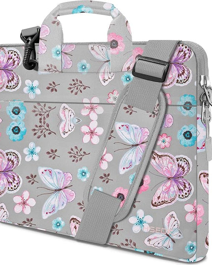Hseok 17.3 Inch Laptop Shoulder Bag for Most 17.3" Dell Asus HP Lenovo Notebooks, Butterfly