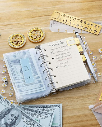 A7 Planner Refill,4 Pcs per Set, Todo List Paper, with Label Stickers Gift,Mini Binder Refills,6 hole/100gsm Thick Paper/4.84 x 3.23'', Harphia